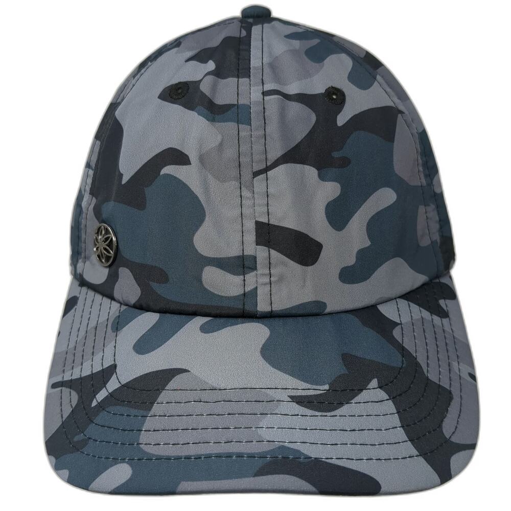 Gaiam Baseball Cap Blue Camo OSFM Adjustable Slideback Polyester Athletic Hat